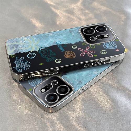 适用荣耀play9C手机壳7T新款华为HonorPlay35/6Tpro夏日海浪5t全包防摔硅胶套plat8t/4tpro女8X9电镀8C