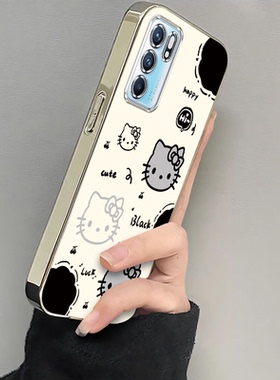 适用OPPOReno6手机壳OPPO新款Reno65G套OPPOReon高级感5G硅胶OPPORone全包OPP0PP0PPO防摔Ren06男女猫爪kt猫