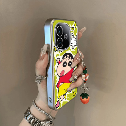 适用iQOOZ9手机壳z9x新款vivoiqooz8/z7跳跃小新qooz6x全包防摔硅胶套ipooz5x/z3电镀icoou3xU5高级感