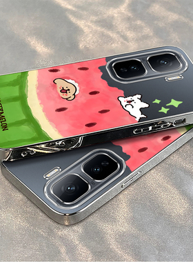 适用iqooneo10/9pro手机壳新款vivoiqooneo8快乐吃瓜ipooneo6se全包防摔iq00neo7/5软硅胶neo3电镀高级感