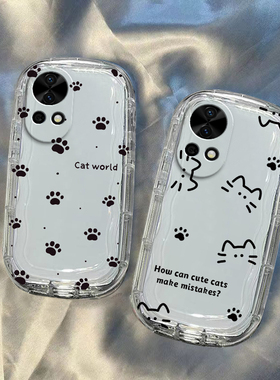 适用华为Nova13手机壳nove13Pro新款保护套navo硅胶novo镜头全包nava防摔not系列男女n0va软外壳后壳黑色猫爪