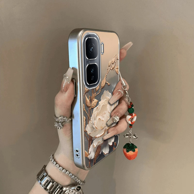 适用iqooneo10/9pro手机壳新款vivoiqooneo8日落金莲ipooneo6se全包防摔iq00neo7/5软硅胶neo3电镀高级感