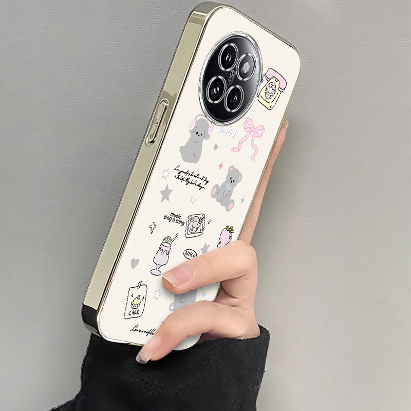 适用小米civi4pro手机壳新款CIVI3软红米10Xpro5G全包防摔Redmi9A10a电镀硅胶套cviv1s小猫小熊vici2男女高级