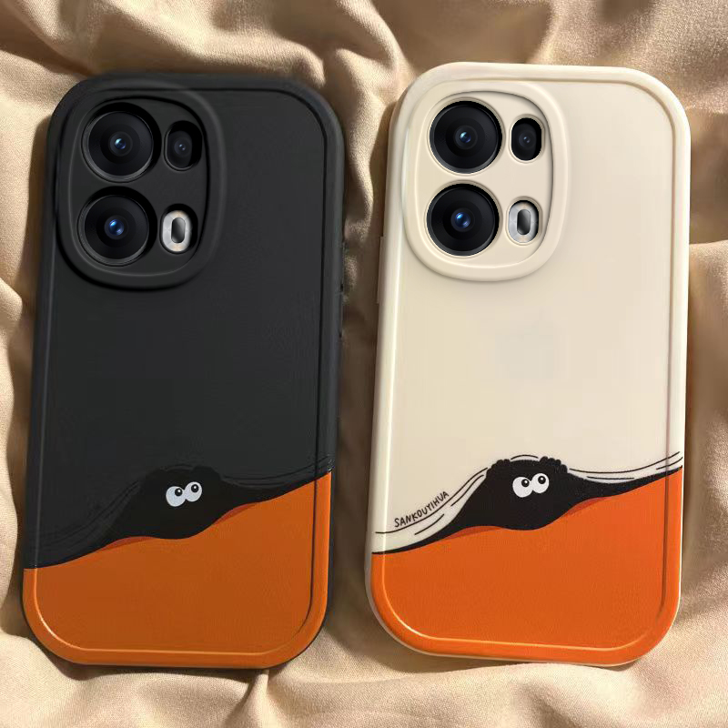 适用OPPOReno13手机壳Reno13Pro新款OPPO硅胶保护套0PP0Ren013Pr0外壳镜头全包防摔OPOPReno男女躲猫猫煤球