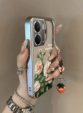 适用realme真我Neo7x手机壳白色玫瑰RMX5071保护套realmeNeo新款NEOX外壳GTNeo硅胶镜头全包防摔Noe男女