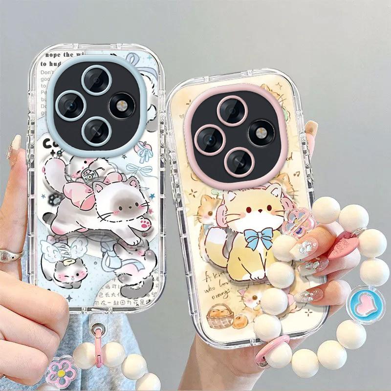 适用OPPOA6Pro手机壳A6Pro5G可爱卡通小猫保护套PLN110新款带支架手链OPPO硅胶镜头全包防摔PR0POR女生OPA0P