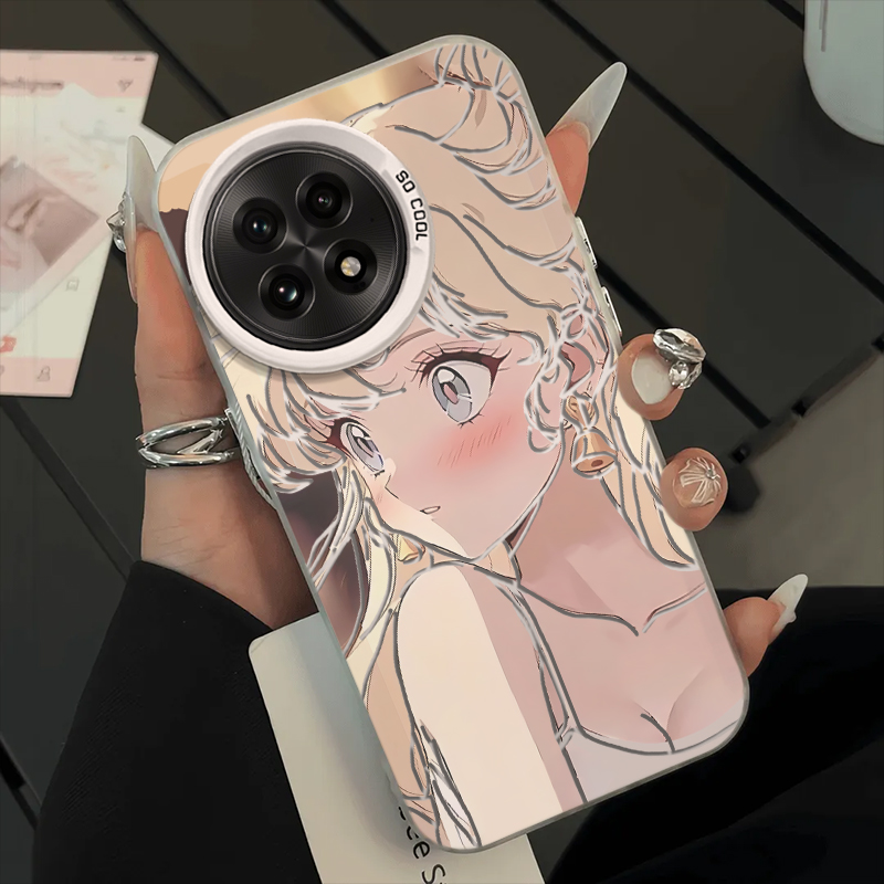 适用一加13手机壳1+ace3v新款12加11+ace2v防摔opp冰月美少女一加ACE2pro硅胶一加Ace59R女8t76电镀