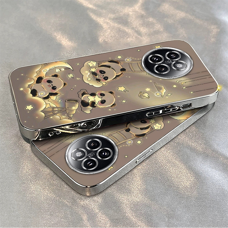 适用小米civi4pro手机壳新款CIVI3软红米10Xpro5G全包防摔Redmi9A10a电镀硅胶套cviv1s三只熊猫2男女高级