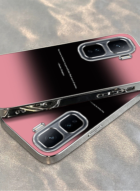 适用iqooneo10/9pro手机壳新款vivoiqooneo8渲染黑粉英文ipooneo6se全包防摔iq00neo7/5软硅胶neo3电镀高级感