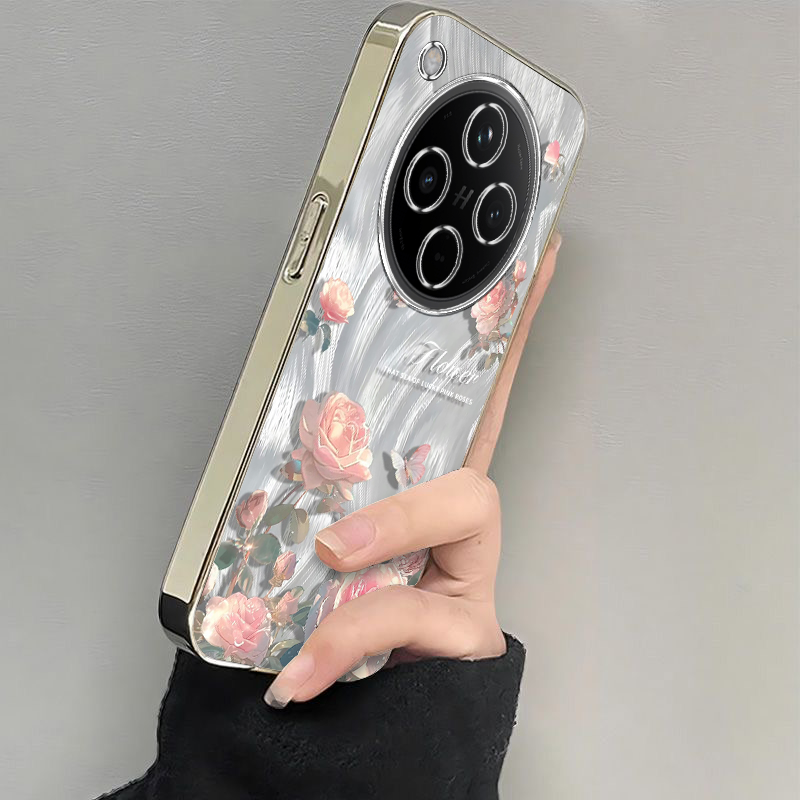 适用OPPOFindX8s手机壳粉色玫瑰1FindX8Ultra保护套X8s+新款OPPO硅胶Find全包防摔0PP0加OPX十OPPOX男女