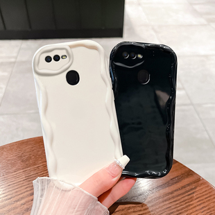 oppoA7手机壳A7新款奶油纹OPPO全包防摔保护套oppa硅胶软壳0pp0opp0ppoA潮opa网红oopoa男poopa女opooa钢化膜