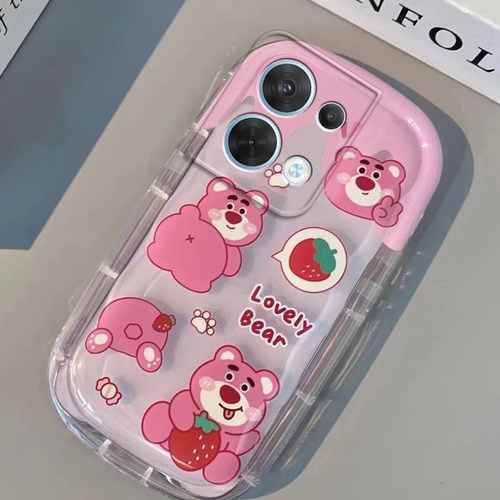 适用红米Note13Pro手机壳RedmiNote13Por+保护5G套Redmi小米新款13可爱草莓熊noto全包nont防摔not男女外壳十