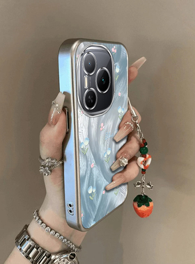 适用荣耀Power手机壳华为HONORPower保护套羽纱蓝色郁金香HONOR新款硅胶全包防摔专用外壳H0N0RP0wer男女