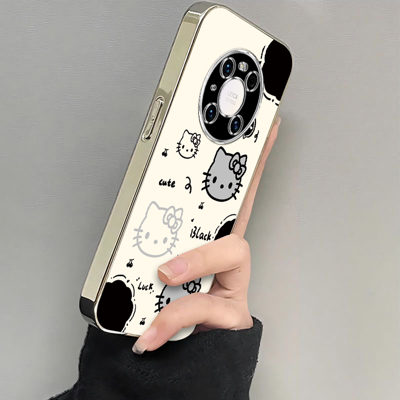 适用华为Mate40Pro手机壳猫爪kt猫Mete40Pr0保护套M40Por新款MT40软硅胶外壳Meta全包防摔Mat魅特迈特Met男女