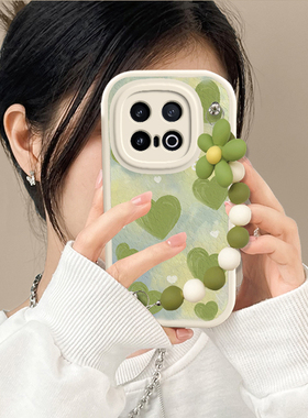 适用iQOO13手机壳vivoiQOO13Pro保护套iQ13爱酷十三iQ0013外壳i酷iPOO硅胶LQOO全包防摔iCOO男女绿色链条