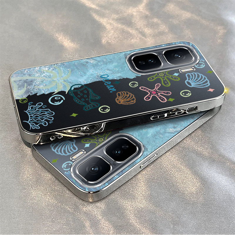 适用iqooneo10/9pro手机壳新款vivoiqooneo8夏日海浪ipooneo6se全包防摔iq00neo7/5软硅胶neo3电镀高级感