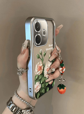 适用OPPOA5活力版手机壳白色玫瑰PKV110保护套OPPO新款A5板5G硅胶OPA全包防摔OPPA高级感外壳软0PP0男女