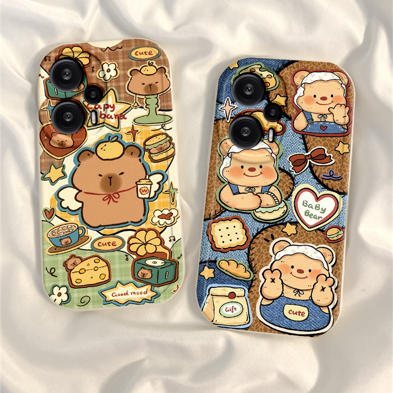 适用红米note13pro手机壳Redmi12turbo新款女noto11tpro+全包防摔11se软硅胶套小米note10/95G外壳7/8pro小熊