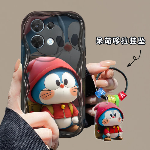 红米Note13Pro手机壳RedmiNote13Por+保护5G套Redmi小米新款13可爱叮当猫noto全包nont防摔not男女n0te外壳十