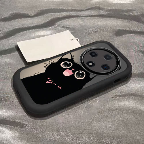 适用oppoa3pro/a2x/a1手机壳a58x新款a93s泡芙壳opopa96硅胶A575G可爱a11x防摔a32全包72男a36女a9/8爱心黑猫