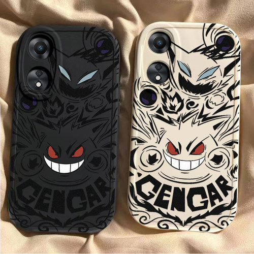 适用oppoA58手机壳A56女新款A55 5G保护套oppA57全包防摔opopA53软5g硅胶0pp0A52外壳x带挂绳A5卡通耿鬼A52女