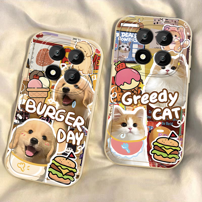 适用红米Note15Pro手机壳RedmiNote15Pro+小米新款汉堡猫狗保护套Redmi硅胶5G全包防摔por十男女noto加155G软