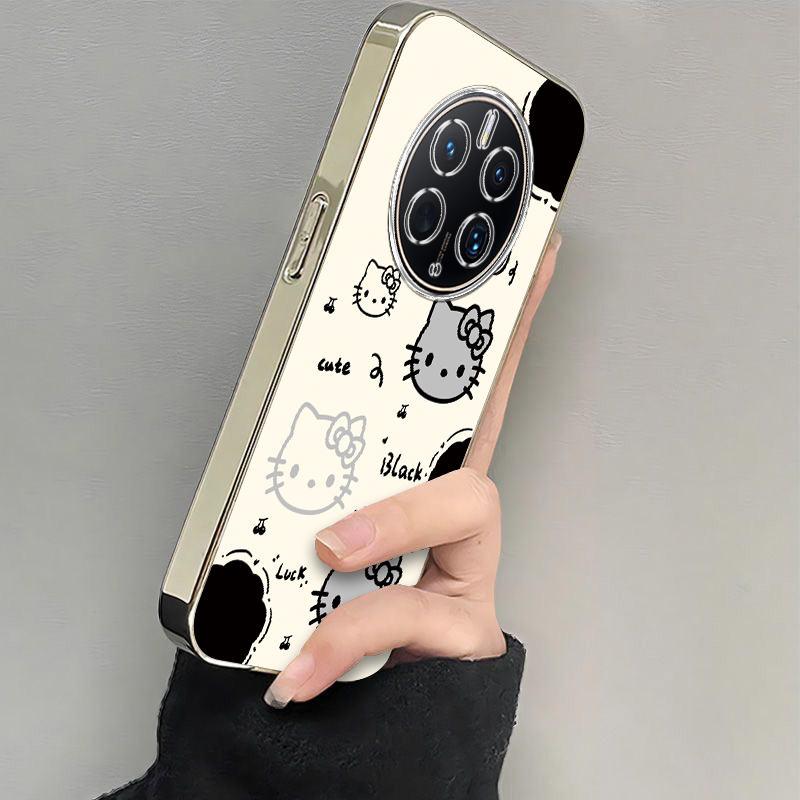 适用华为mate70手机壳新款mate60/50/40pro猫爪kt猫mete30e防摔硅胶M60RS全包软壳mate20por电镀mate10高级感