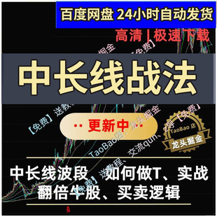 股票中长线波段投资趋势技术策略基本面短线视频教程交易实战低吸
