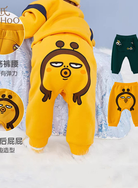 【2折清仓】英氏婴儿加绒裤子男女宝PP裤不倒绒长裤YRKPJ31058A