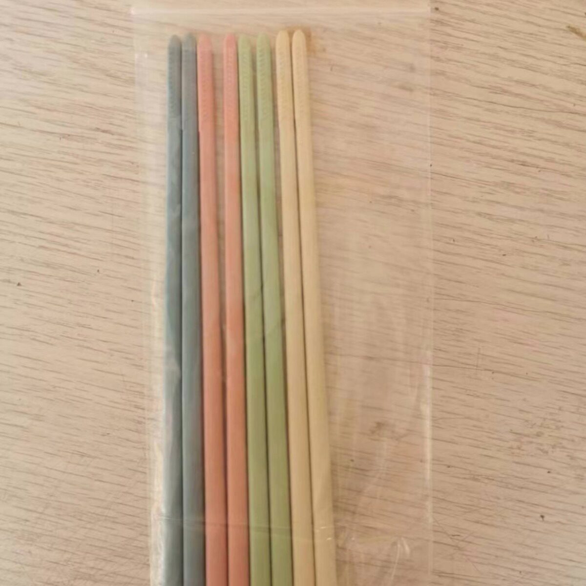 小麦秸餐秆筷子野营户外韩式家用方形长23cm防滑筷子具销促小麦