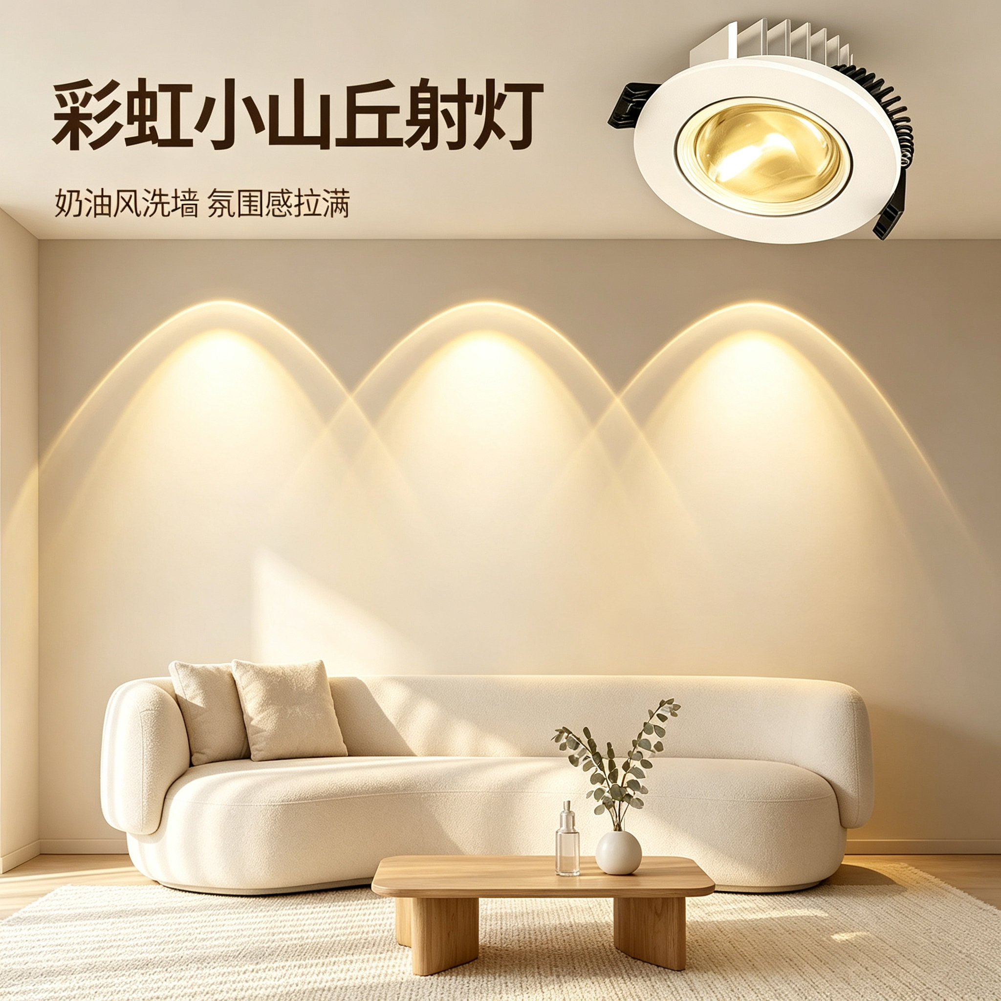 小山丘射灯嵌入式led筒灯洗墙灯
