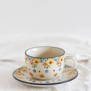 Annualring咖啡杯子手绘高颜值高档精致礼物伴手礼杯碟茶杯丨繁花