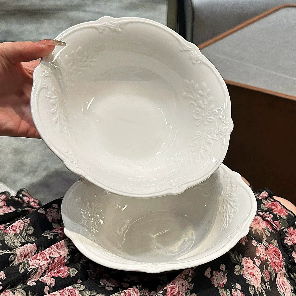 莳绘金缮景德镇中式7.5英寸斗笠碗花瓣面碗汤碗大号陶瓷高纪家用