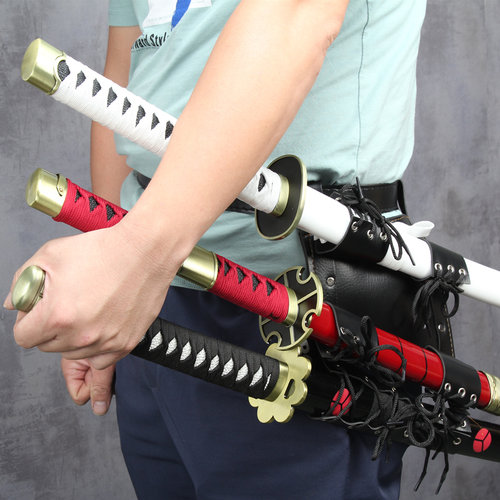 cosplay动漫刀剑海贼王刀挂固定装腰带背袋背带绑带PU皮腰带通用 - 封面
