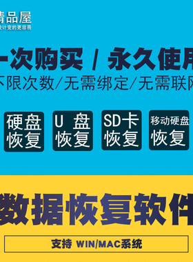 电脑移动硬盘数据恢复服务U盘维修优盘内存sd卡相机修复软件PCMAC
