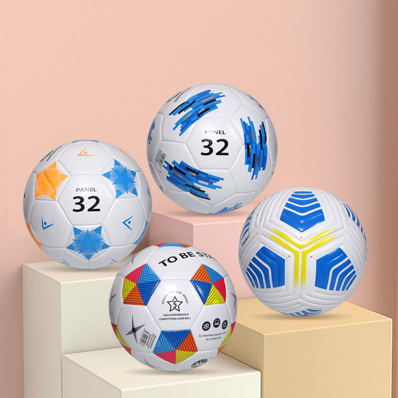 世界杯5号PU贴皮胶粘比赛训练PVC儿童玩具4号中考足球football球