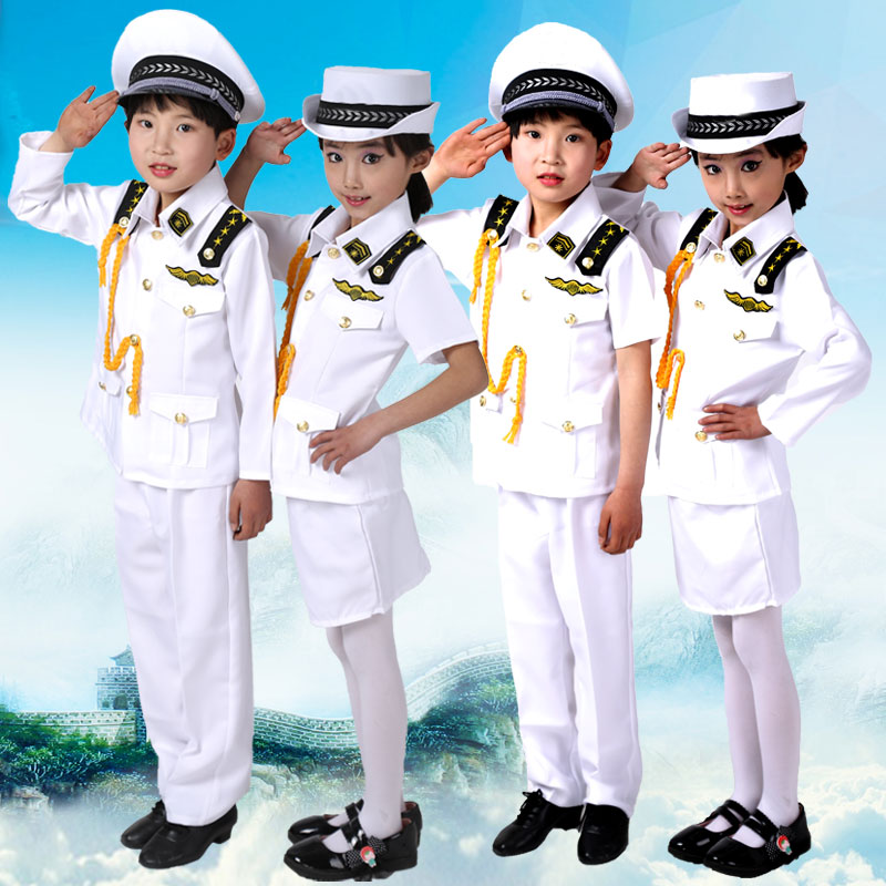 制服儿童海兵军套装运动会男女学生演出表演服装国庆合唱服升旗手