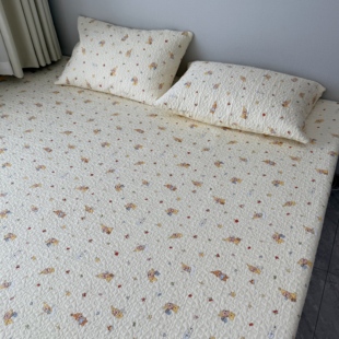 新款榻榻米双人床纯棉床盖夹棉绗缝大尺寸炕盖可机洗四季可用