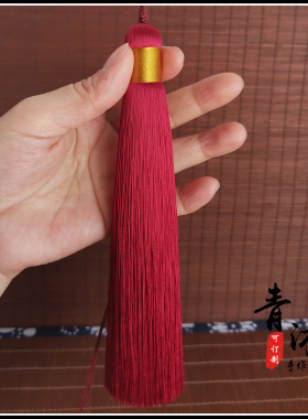 diy高档暗红色复古长款挂穗定制
