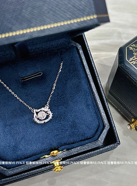 s999纯银Hellokitty猫咪项链女轻奢高级感设计跳动的心送闺蜜礼物