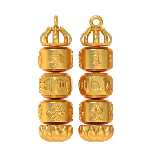 协展石膏模具六字真言组合镶石款