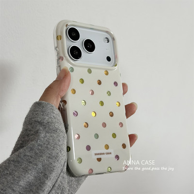温柔奶油彩色波点锡纸17手机壳16
