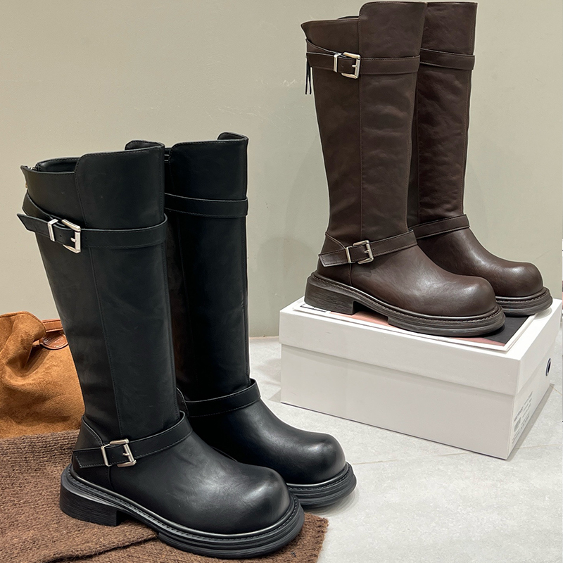 2025新款高筒长靴骑士靴子女