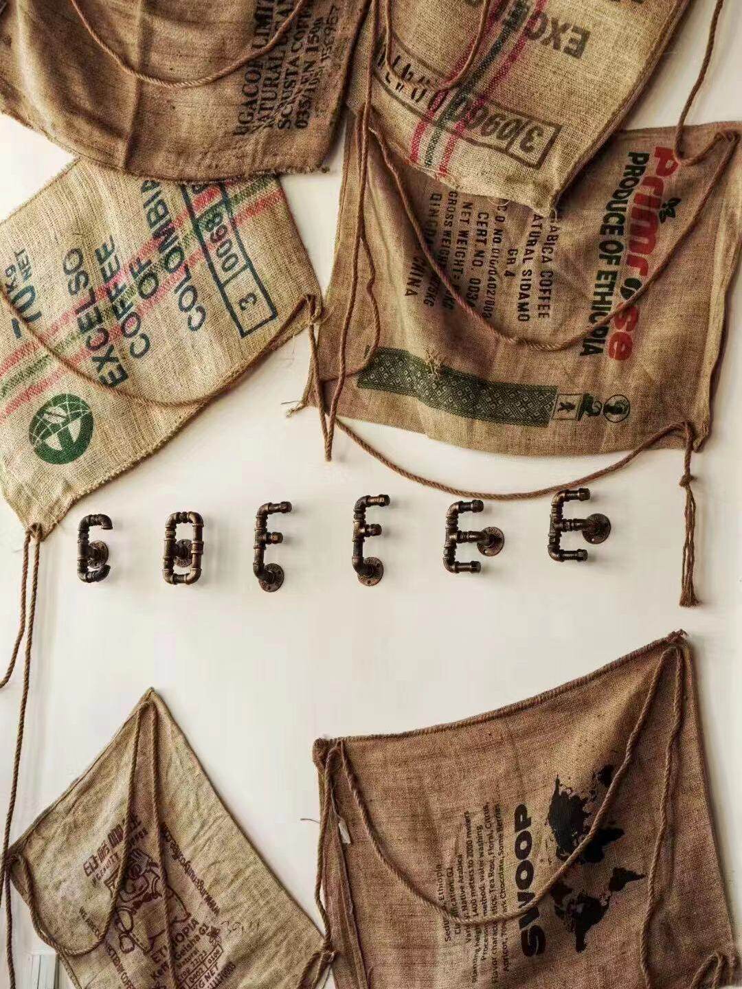 咖啡other破打卡红麻袋袋制定麻豆麻布网咖啡豆店生咖啡咖啡包装