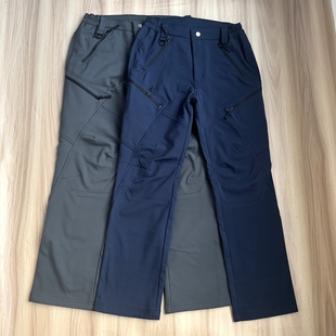 长裤 外单秋冬户外徒步登山裤 户外防风加绒保暖男女直筒软壳冲锋裤