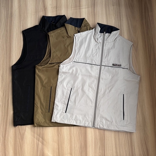 春夏季 外单男士 马甲 工装 立领宽松休闲坎肩马夹外套 薄款