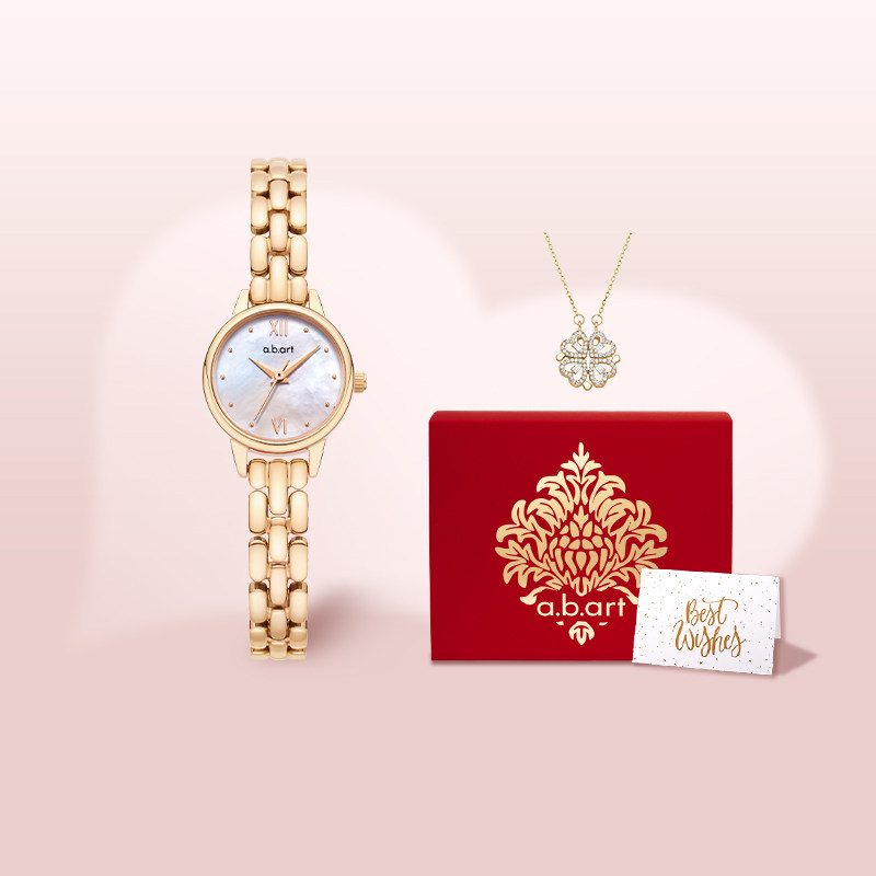 瑞士abart 小椰奶石英手表钢带小表盘女表轻奢送女友圣诞新年礼物