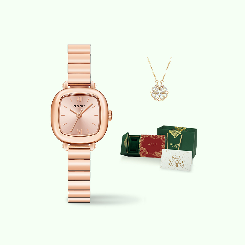 瑞士abart玫瑰小金表女生日礼物