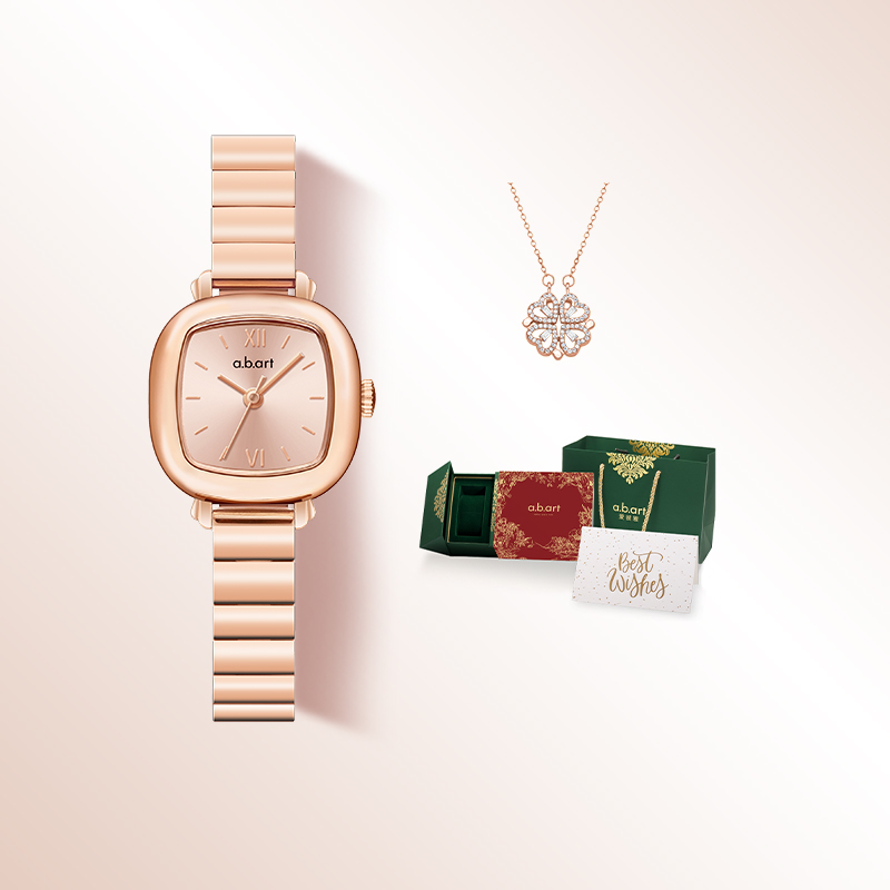瑞士abart玫瑰小金表女生日礼物
