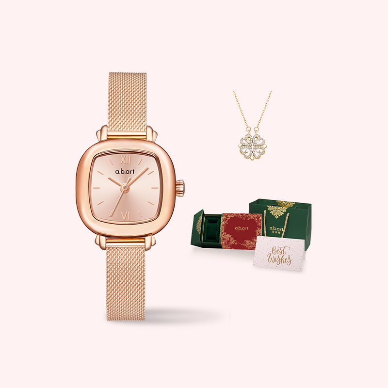 瑞士abart玫瑰方糖手表女礼物